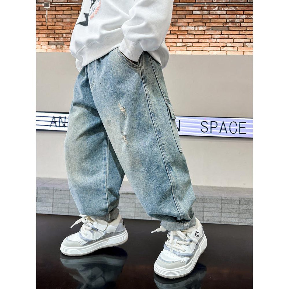 Boys Casual Spring Jeans – Trendy Kids Pants 2025