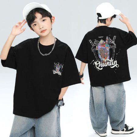 Boys’ Summer Cotton T-Shirt 2026 – Loose Casual Top – Summer Kids Fashion Nepal | Tudoholic