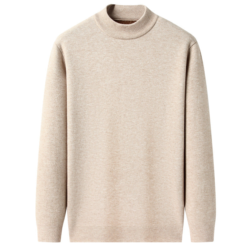 Men’s Wool & Velvet Half Turtle Neck Sweater Winter Top