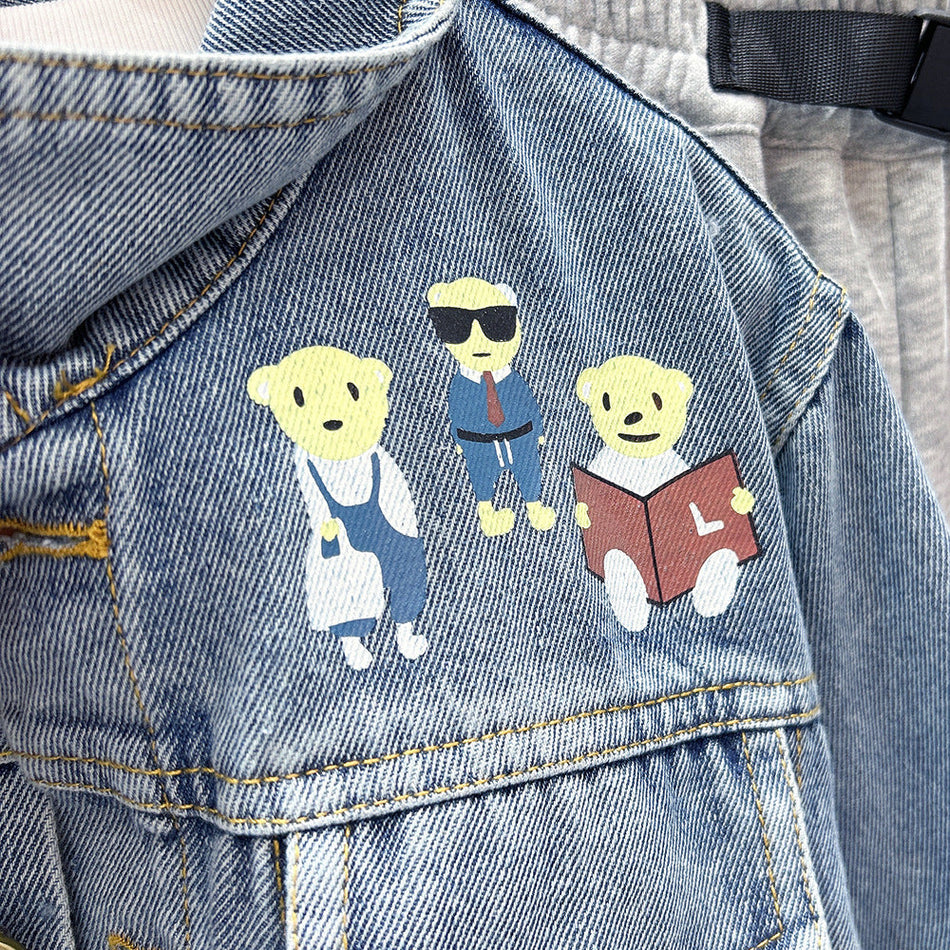 Boys Denim Jacket 2025 Autumn Spring Trendy Kids Clothing