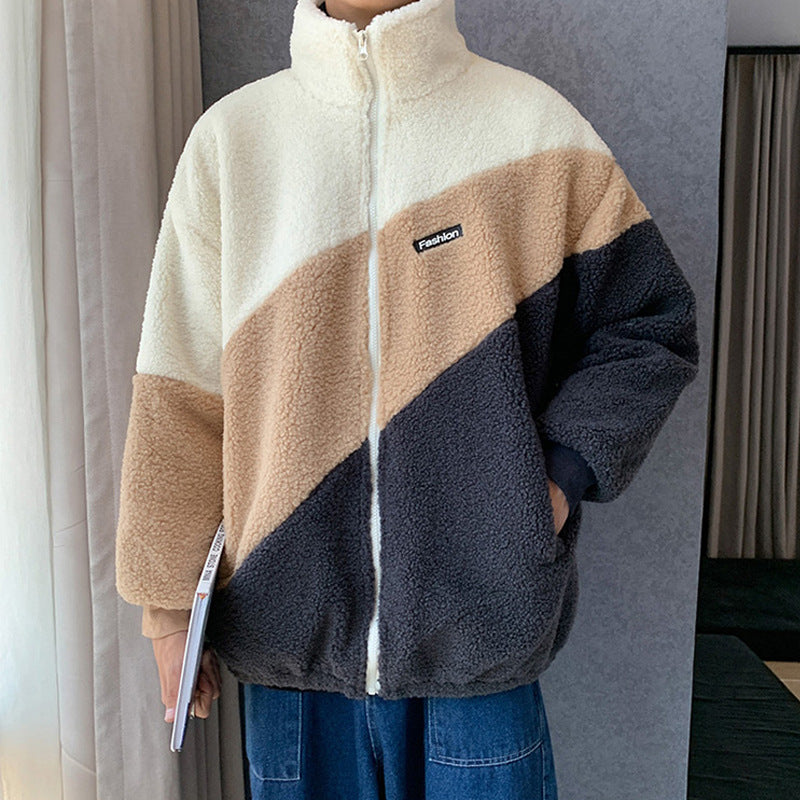 Men’s Japanese Lambswool Turtleneck Fleece Coat