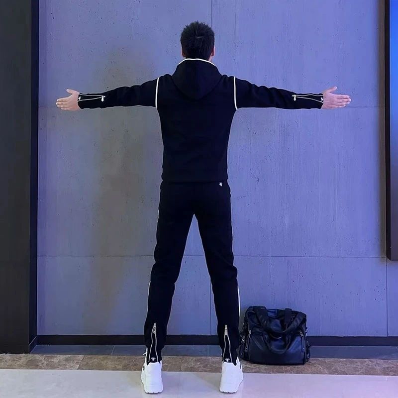 STOCK-Men’s Autumn Casual Suit – Trendy Korean Hoodie &