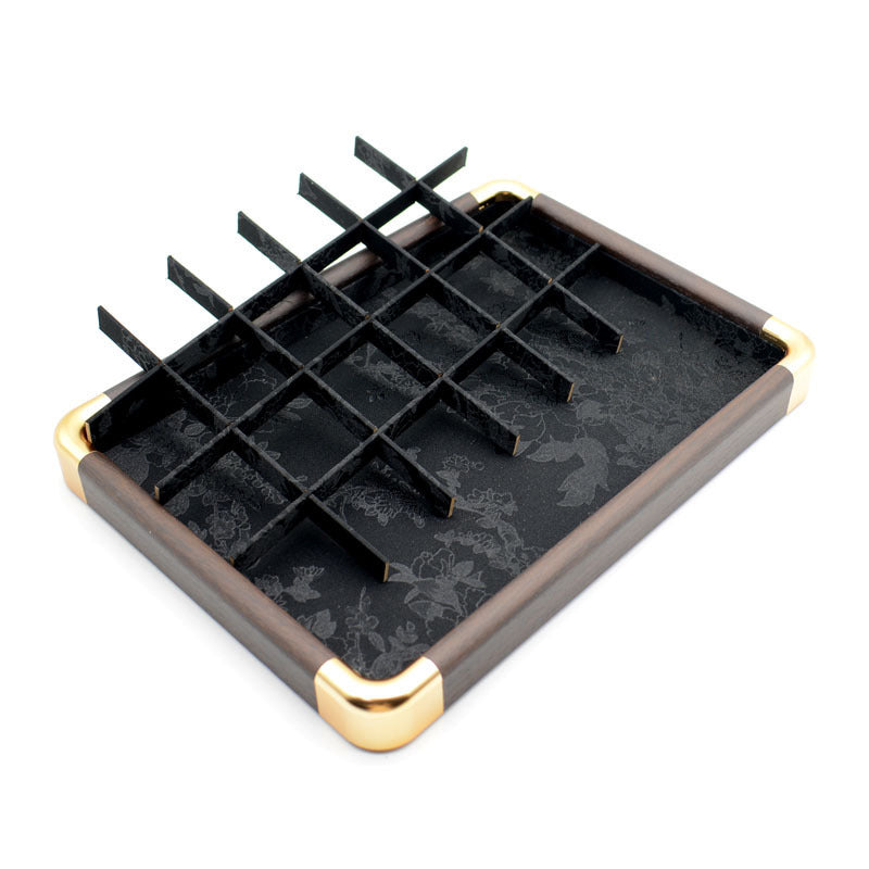 Rounded Wood Grain Jewelry Tray Display Pallet