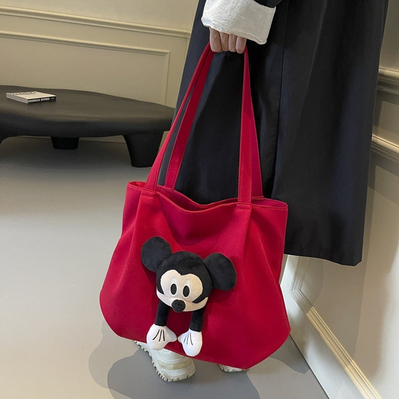 Canvas bag female college