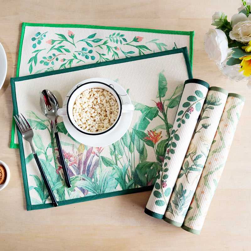 Thickened Printed Cloth Dining Table Mat
