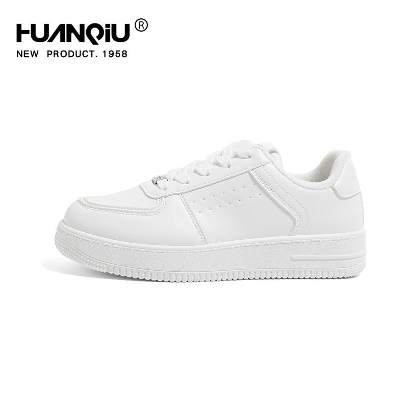Thick-Soled White Sneakers for Women – Stylish & Chic
