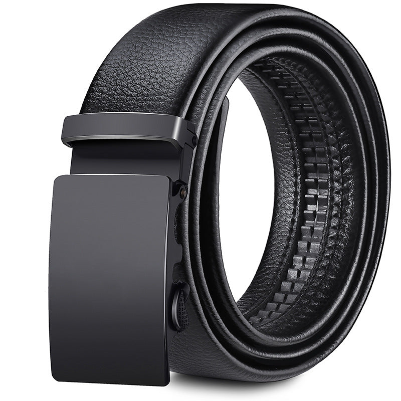 Men’s Soft Leather Belt – Automatic Buckle, Casual Style