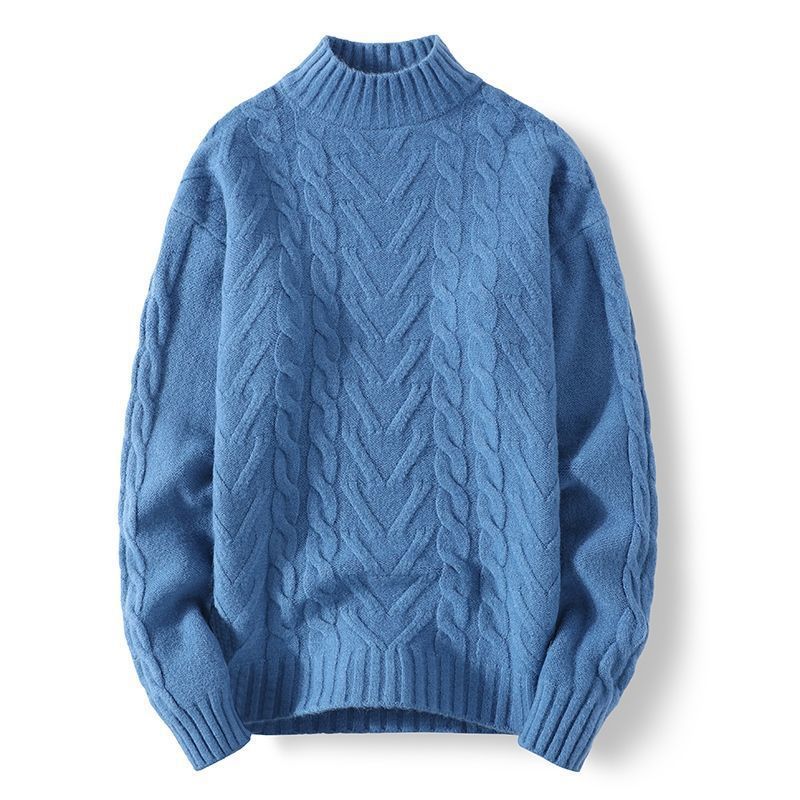 Men’s Alpaca Wool Half Turtleneck Sweater – Trendy Knit