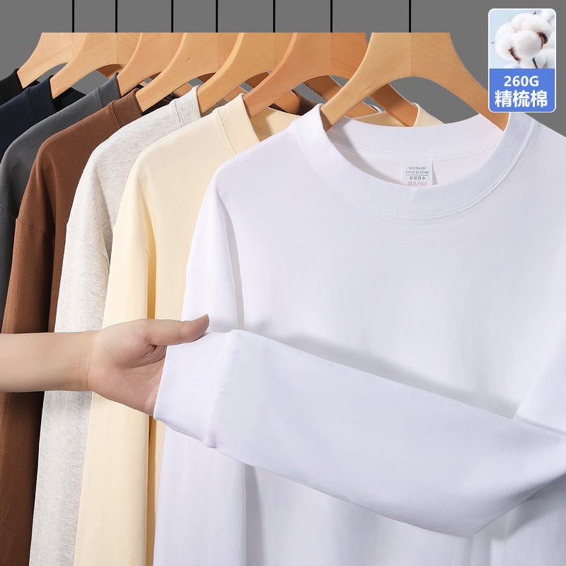 Heavy Cotton Long Sleeve T-Shirt Men’s Solid