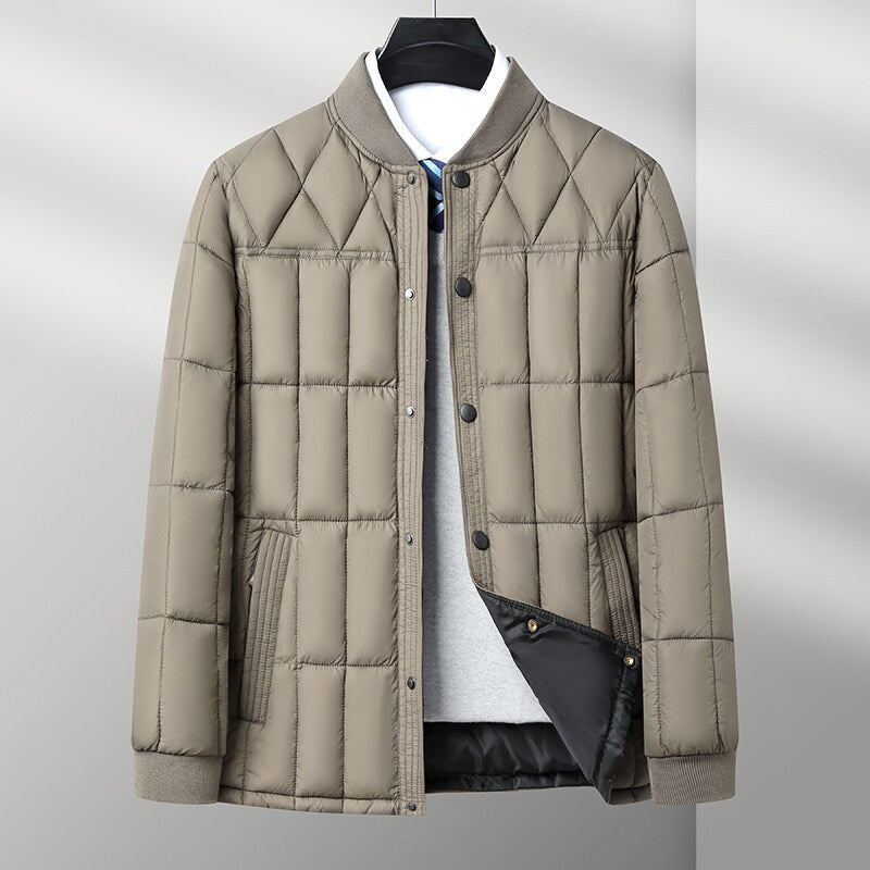 Men’s Winter Cotton-Padded Coat for Elderly Fathers