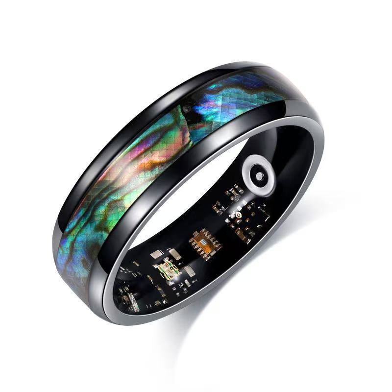 Abalone Shell Smart Ring: Natural Style & Health Tracker