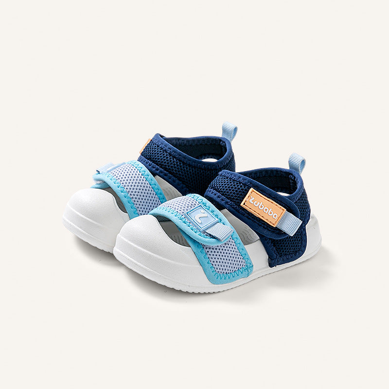 Children’s Closed-Toe Mesh Sandals Pig Daddy Outdoor Beach Shoes