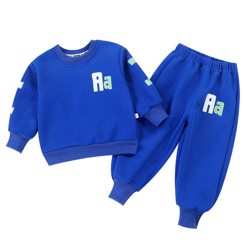 STOCK-Boys’ 2025 Autumn Sweatshirt & Sports Suit Set