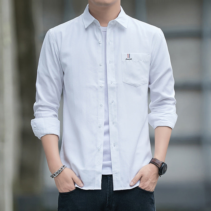 Korean Slim-Fit Casual Shirt Jacket for Youth
