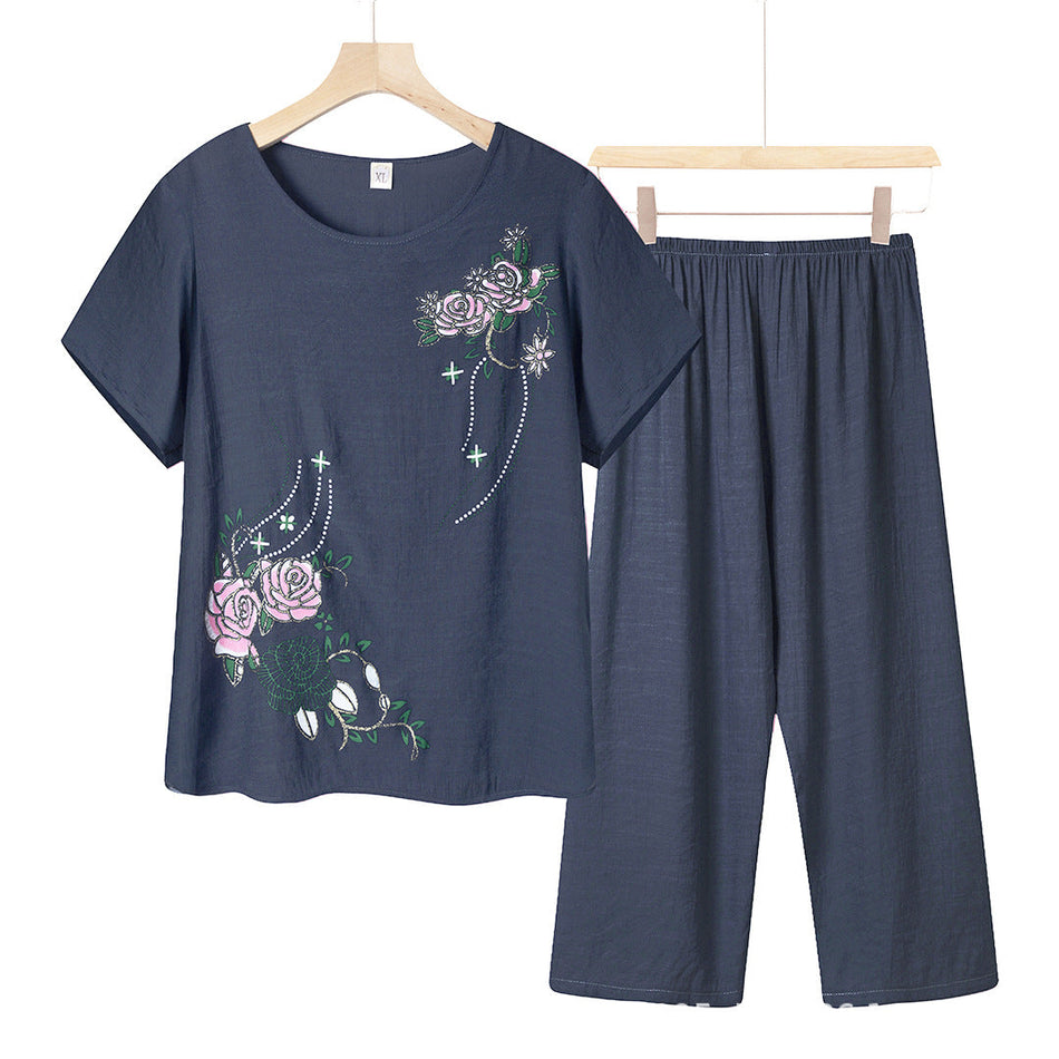 INSTOCK-Women's Summer Cotton & Linen Two-Piece Set ‚ Stylish &