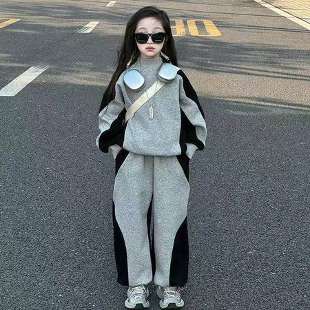 Girls Contrast Sweater Set – Spring Pants Outfit – Outfit Sets – Image 6