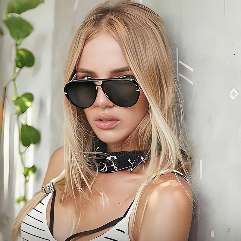 New Aviator Sunglasses Retro Large Frame for Men & Women