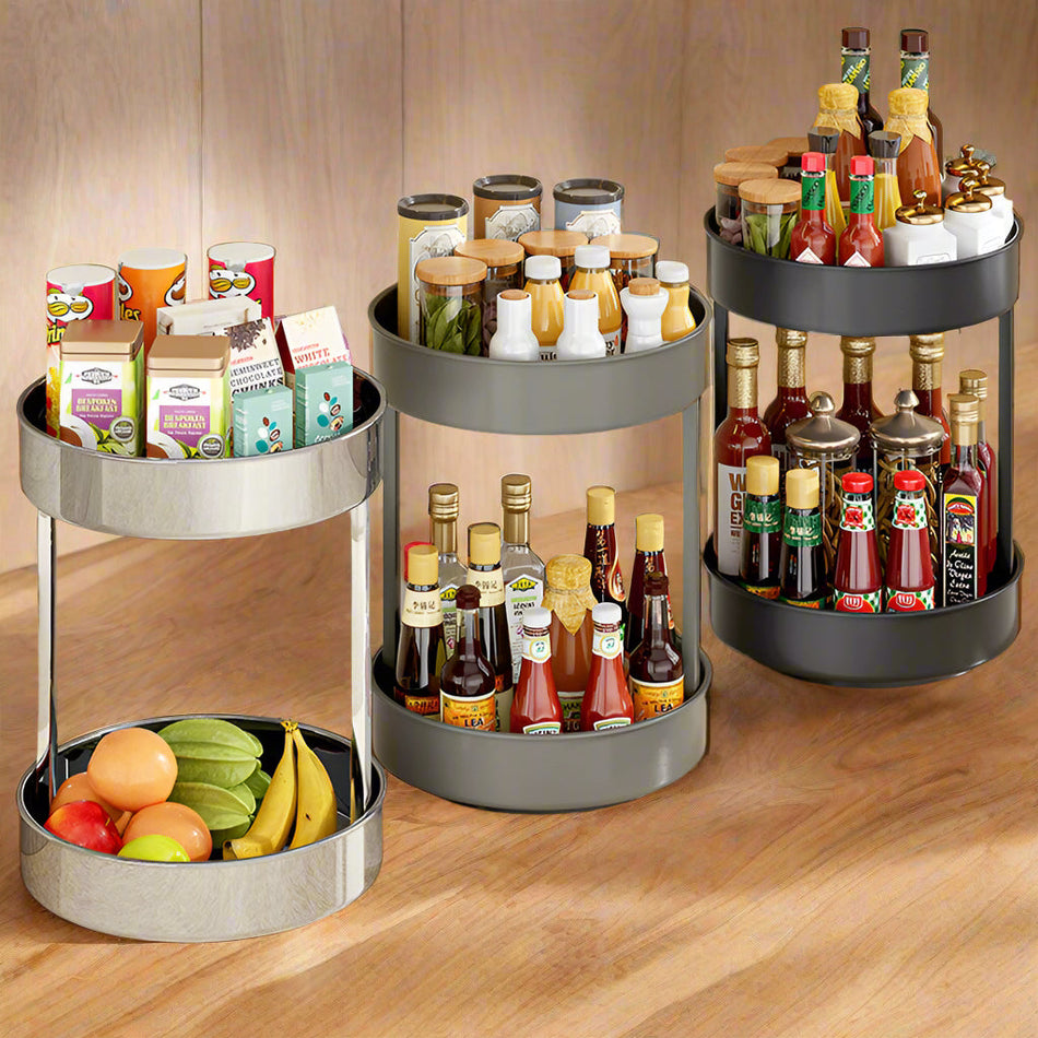Rotating Turntable Spice Organizer Box