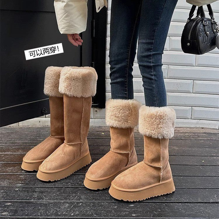Thick‑Soled Knee‑High Snow Boots – Winter 2026