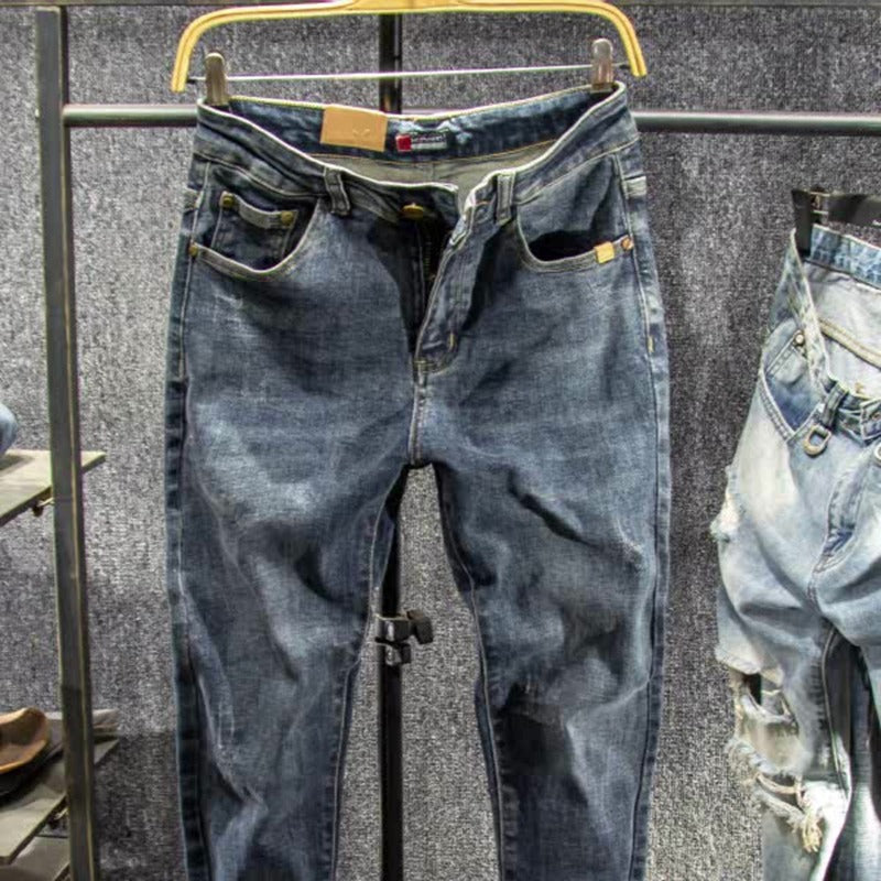 Summer Slim Nine-Point Jeans – High-End Fashion Men’s Pants