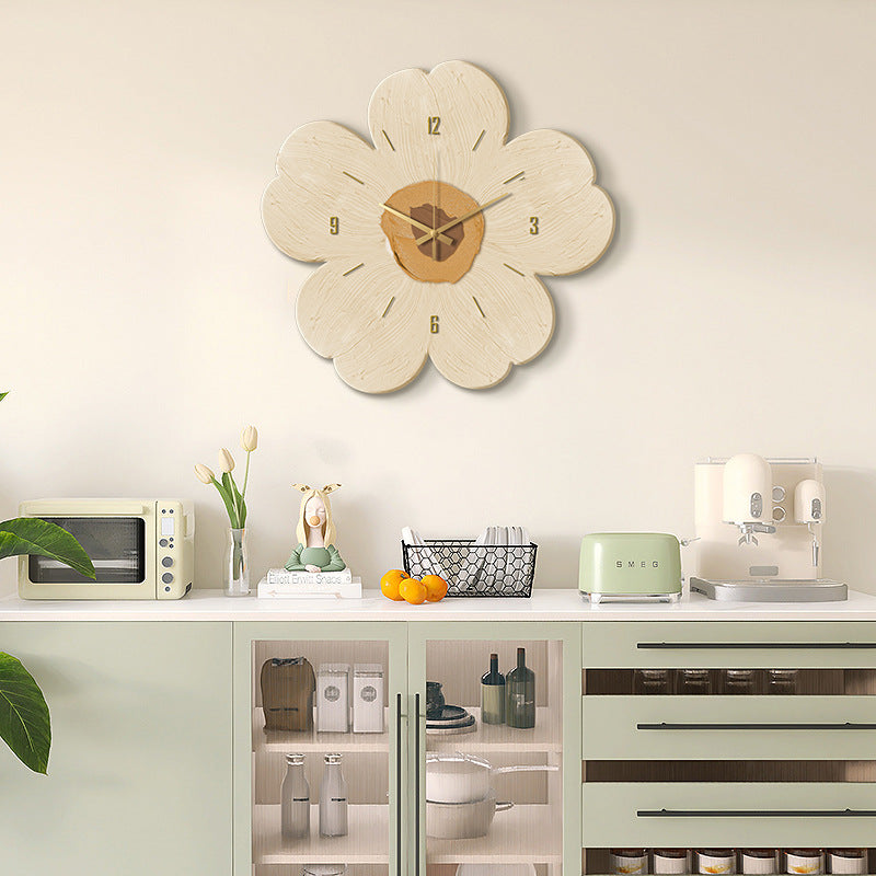 Nordic Flower Wall Clock – Silent Home Decor