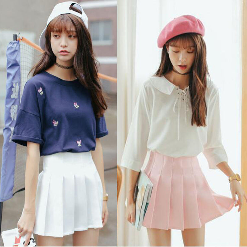Korean Style Slim-Fit Pleated Skirt – Trendy Summer 2026