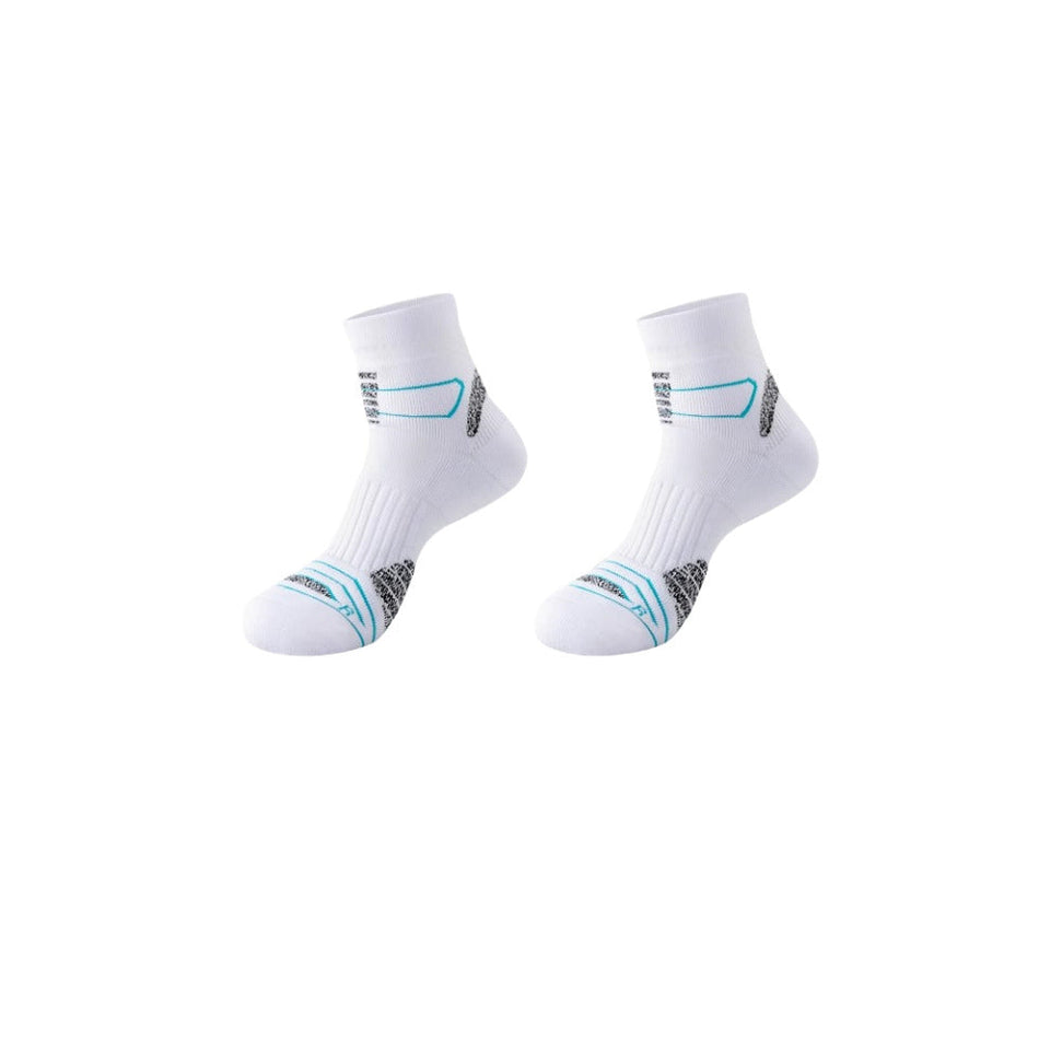 Men's Mid-Calf Marathon Running Socks with Cushioned Sole
