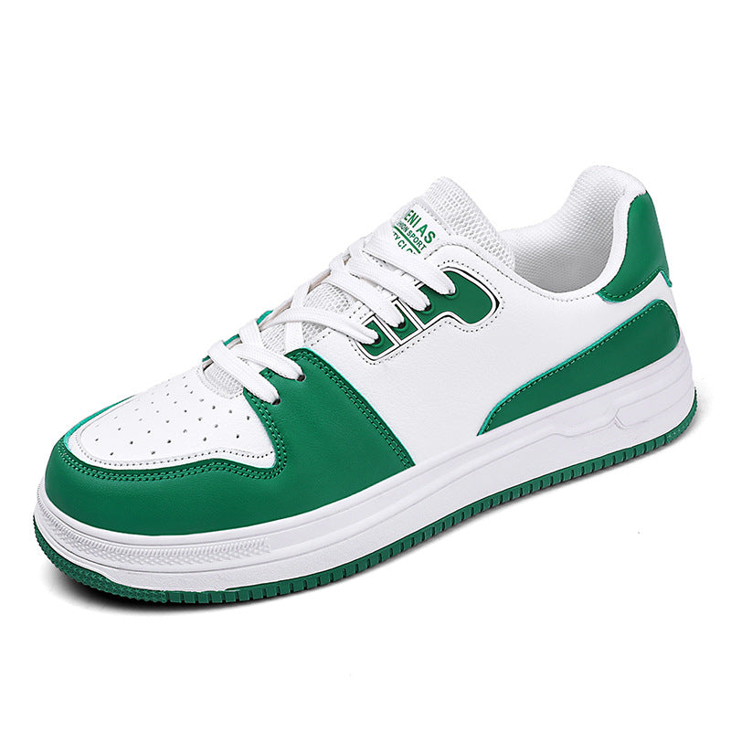 Men’s Leather Low-Top Sneakers – Casual Outdoor Sports Shoes