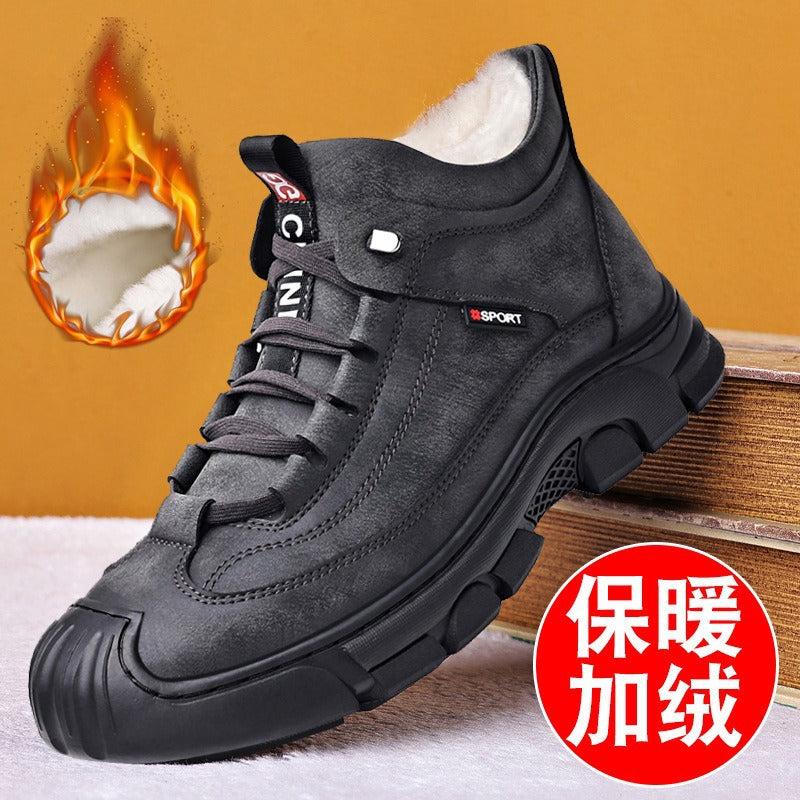 STOCK-New Winter Cotton Shoes – Fleece-Lined Thick Snow Boots for