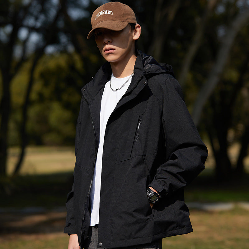 Couple Embroidered Outdoor Windproof Jacket