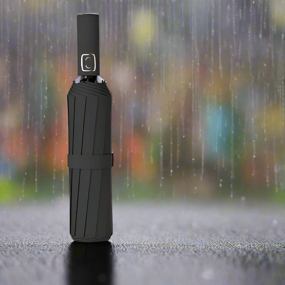 STOCK-Auto Fold Umbrella – Windproof, Large, Dual Use