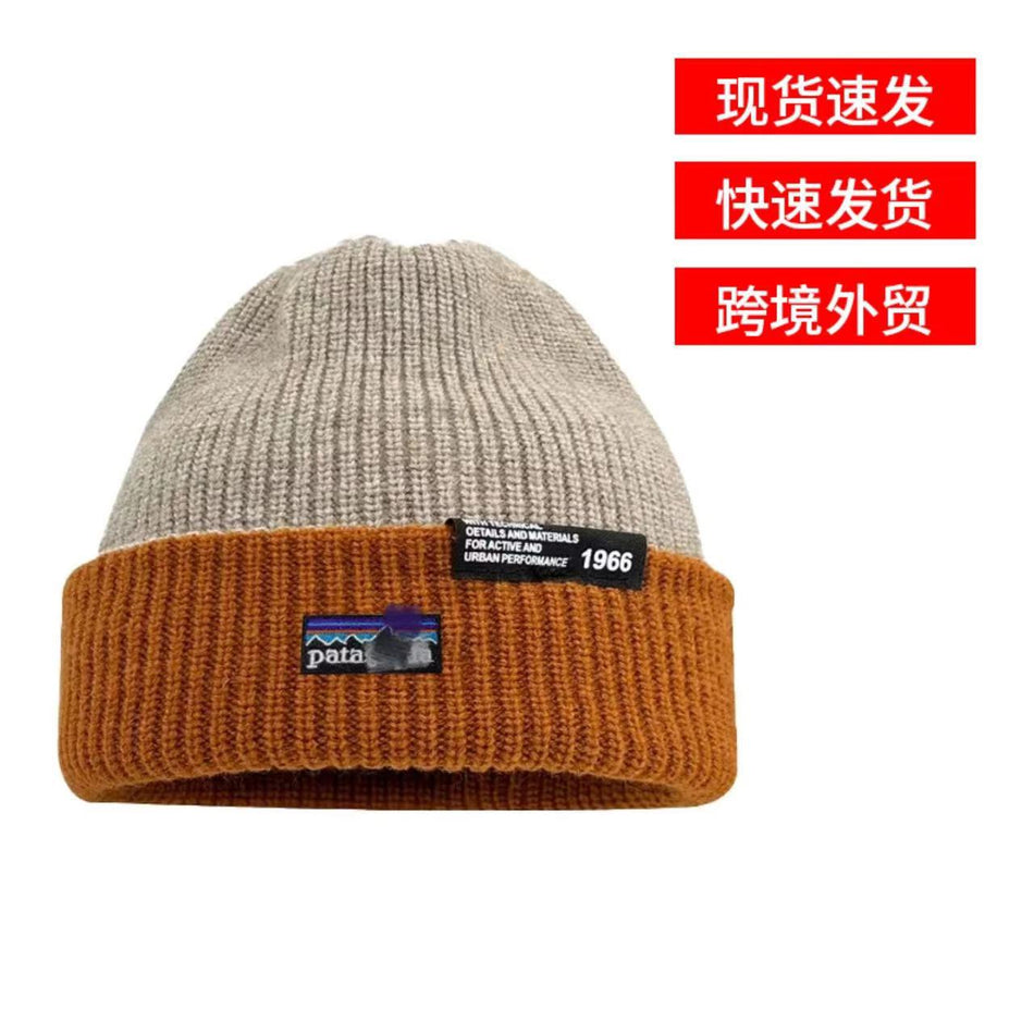 PATA Winter Knitted Wool Hat Men Warm Cold All-Match Hat