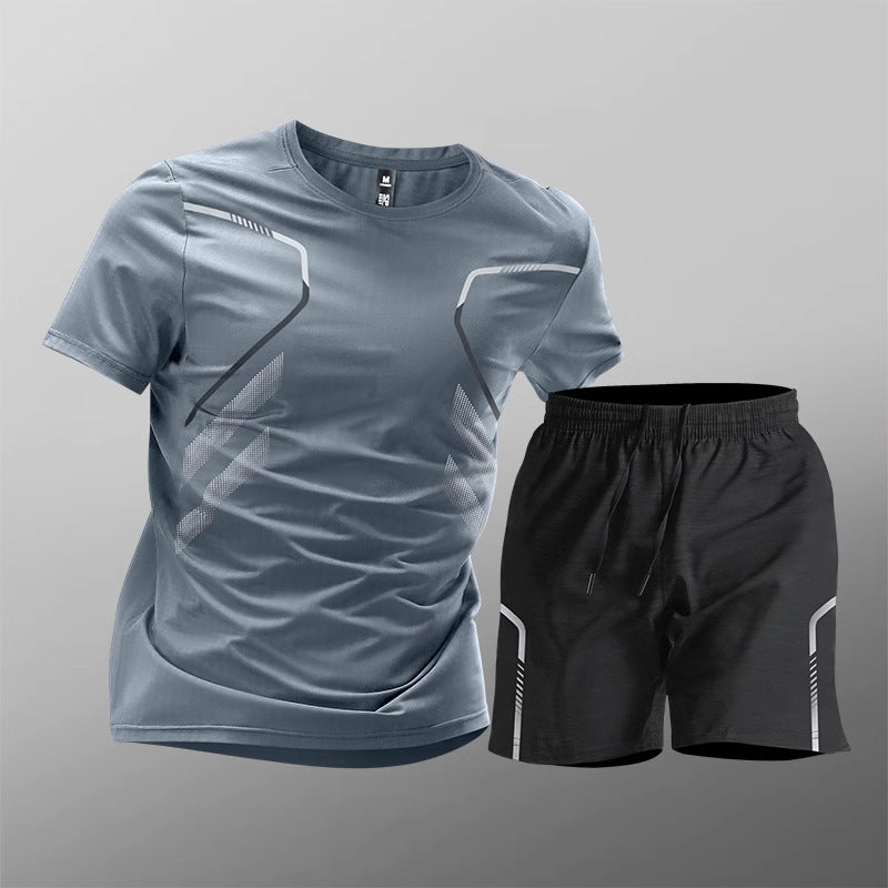 INSTOCK-Men's Ice Silk Sports Set – Quick-Dry Summer Outfit