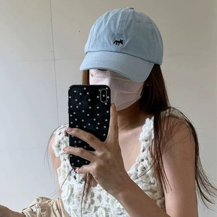 Small Fox Korean Baseball Cap – Travel-Ready Chic
