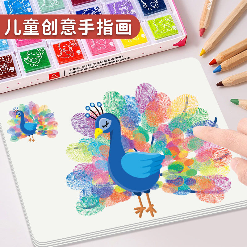 24-Color Finger Painting Set – Baby & Kids Art Toy