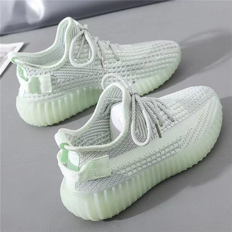 2024 Korean Style Breathable Flying Knit Coconut Sneakers