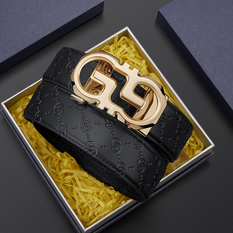 Emperor Paul Belt – Embossed Leather Auto Buckle