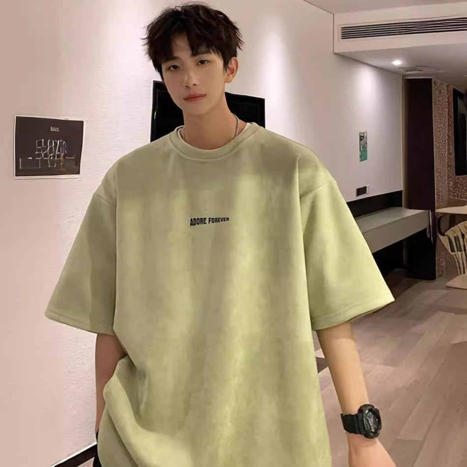 Avocado Green Heavy T-Shirt – Retro Oversized Style