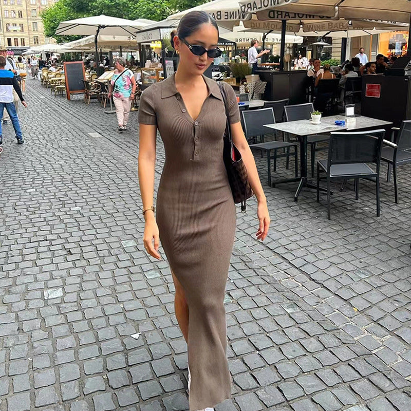 STOCK-Elegant Summer Split Dress