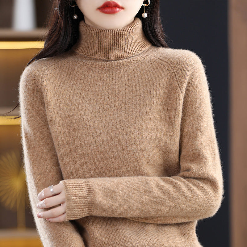 Women’s Turtleneck Knitted Sweater for Autumn & Winter