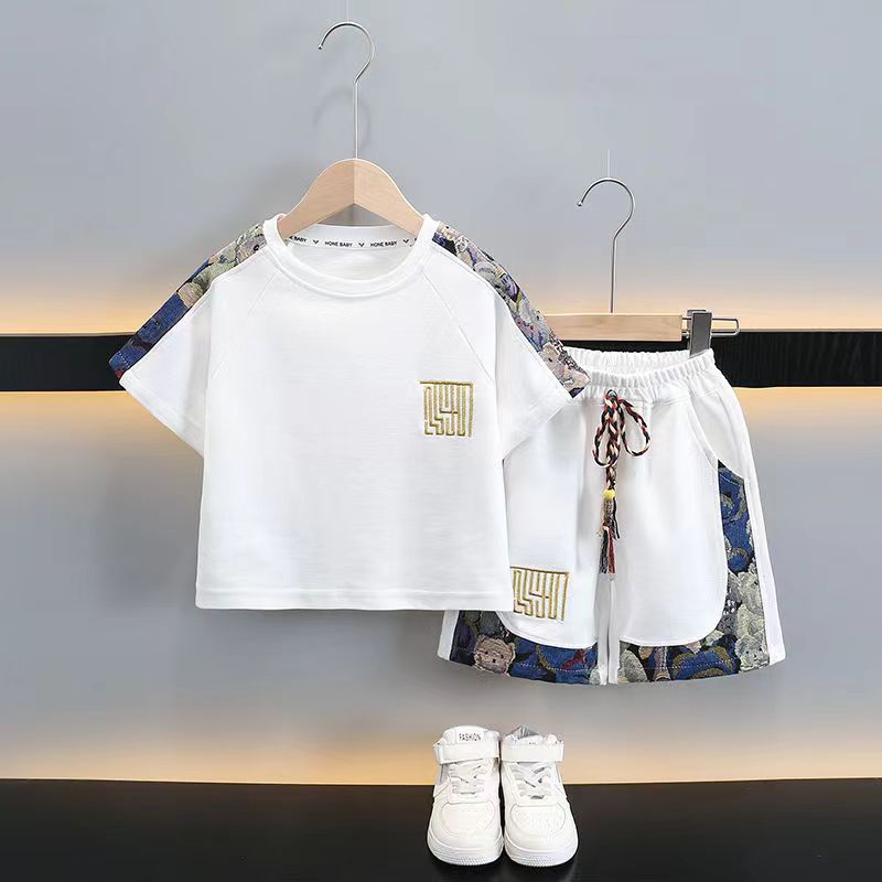Boys 2024 Summer Casual Sports Two-Piece Set – Summer Kids Fashion Nepal | Tudoholic