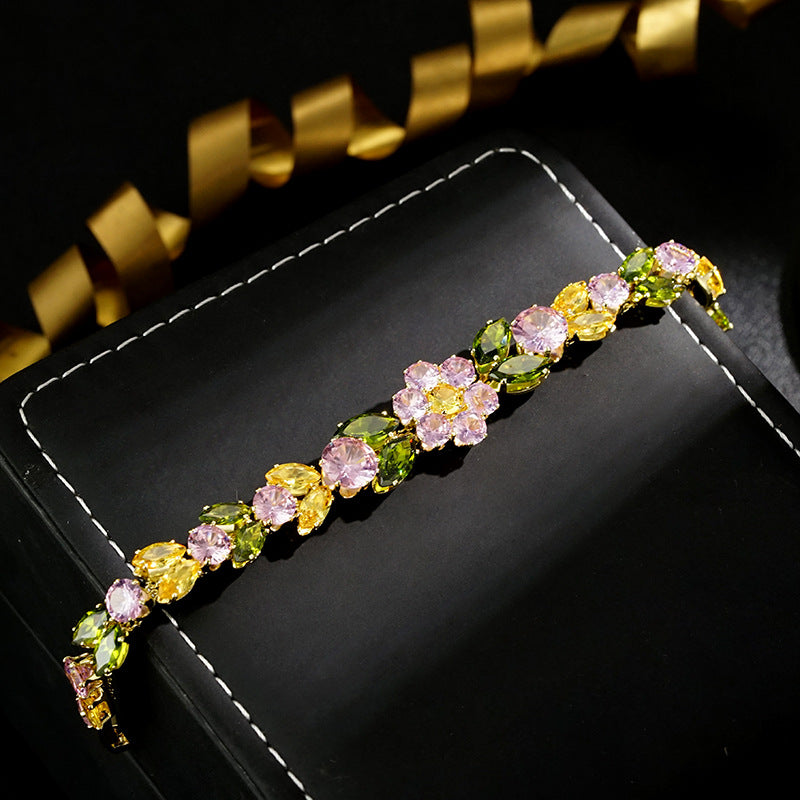 Color Zirconium Love Bracelet – Trendy Women’s Jewelry