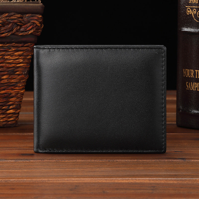Sheepskin Slim Leather Wallet for Men – Lightweight 2025