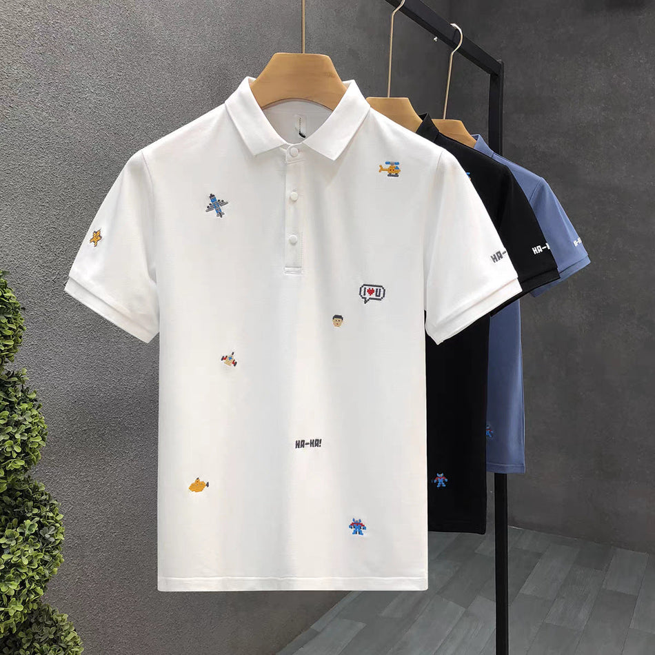 2024 Embroidered Lapel Polo – Premium Summer Style 🇳🇵
