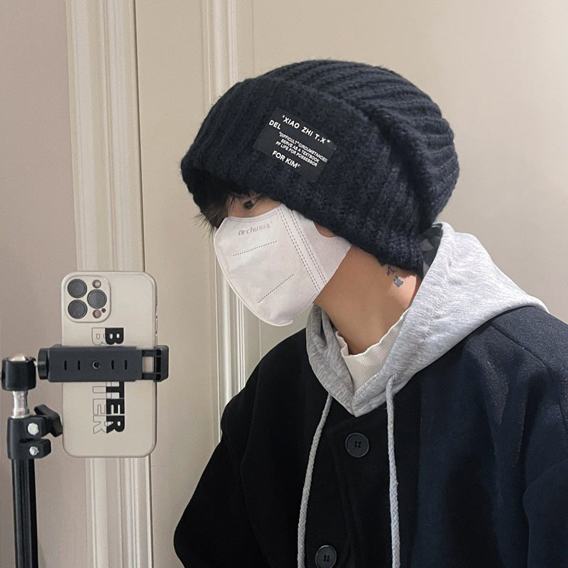Unisex Loose Wool Knitted Winter Hat Autumn Winter Warm