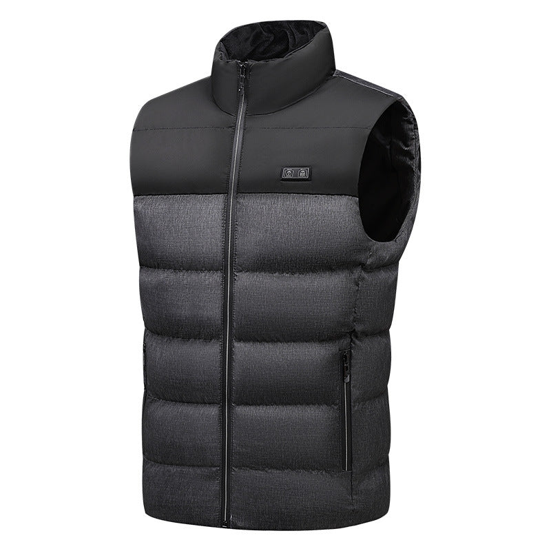 Heated Cotton Vest – Dual-Zone Temperature Control Jacket