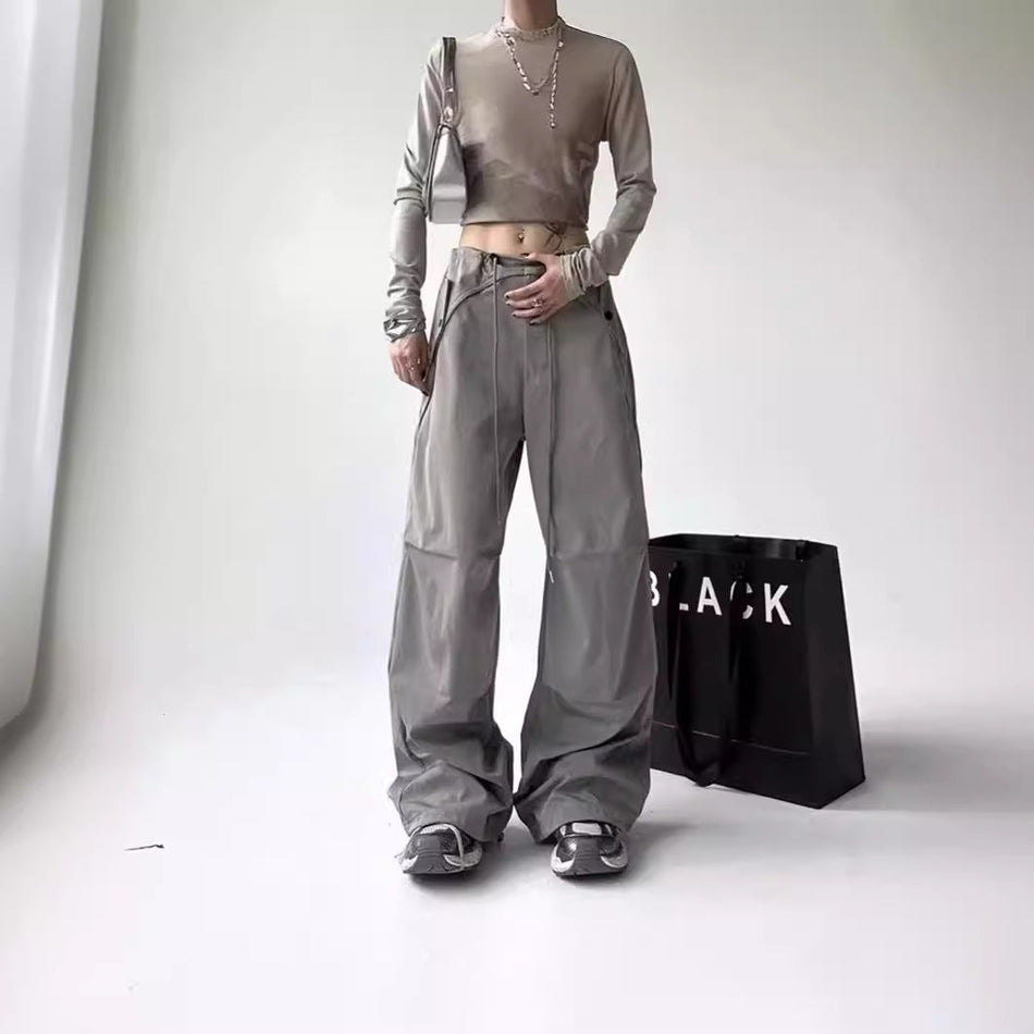 Summer Wide-Leg Cargo Pants