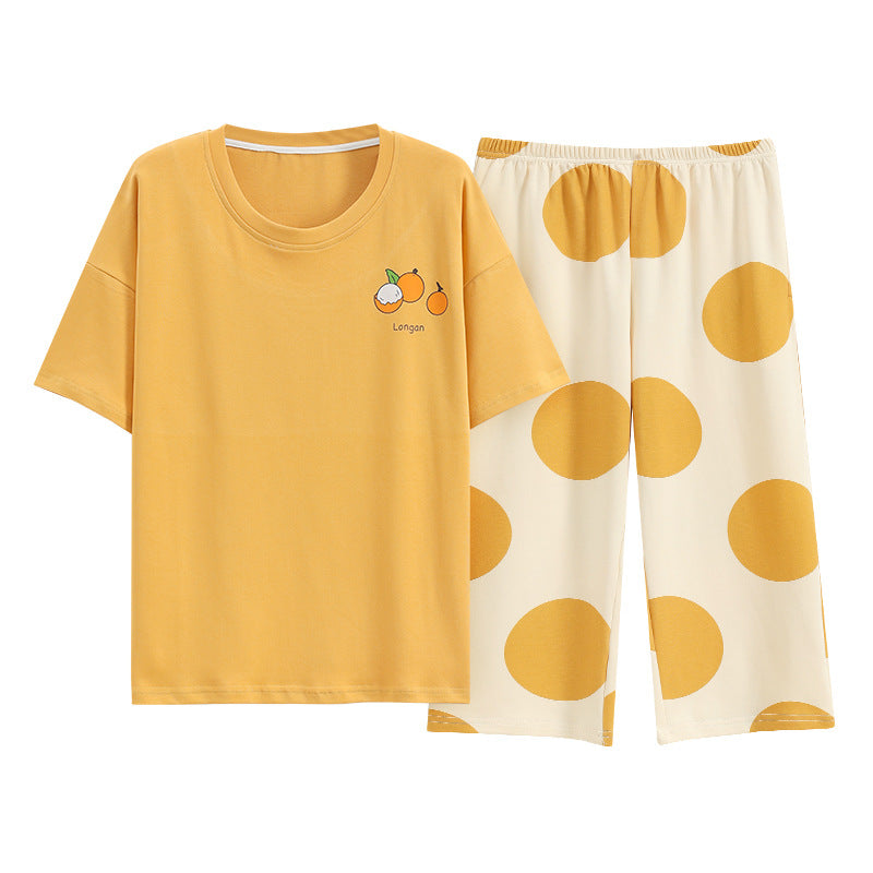 Korean-Style Cotton Summer Pajama Set