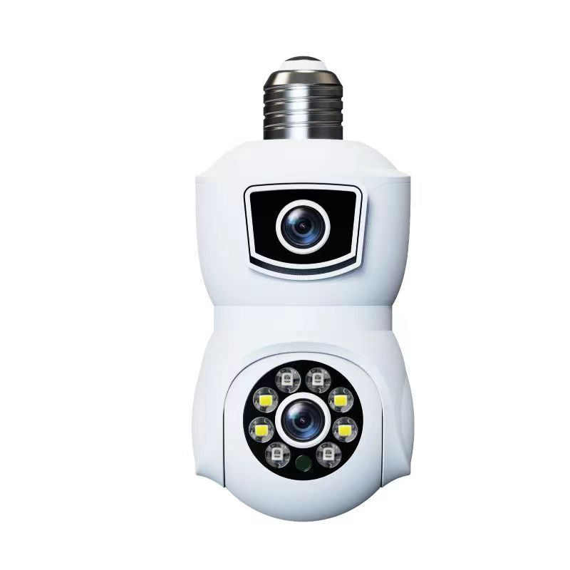 V380 Dual-Lens Bulb Camera – HD WiFi Home & Outdoor Surveillance