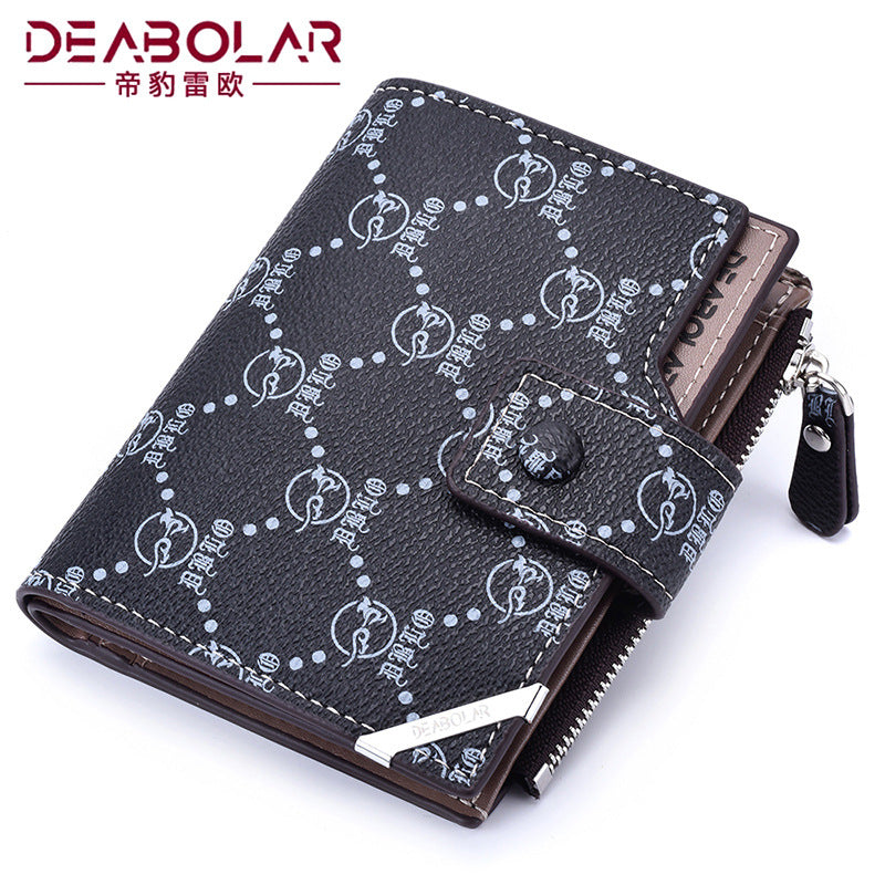 Men’s Vertical Zipper Wallet – Card Holder, Coin Pouch, Slim